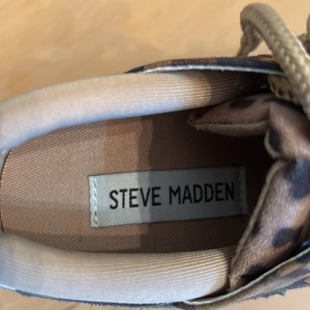 Steve Madden Cliff Camo and Leopard Cliff Sneakers - Size 6.5 - Picture 9 of 10